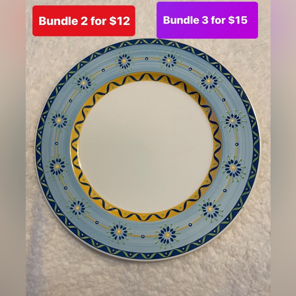 Beautiful Italian Flower Designed Plate